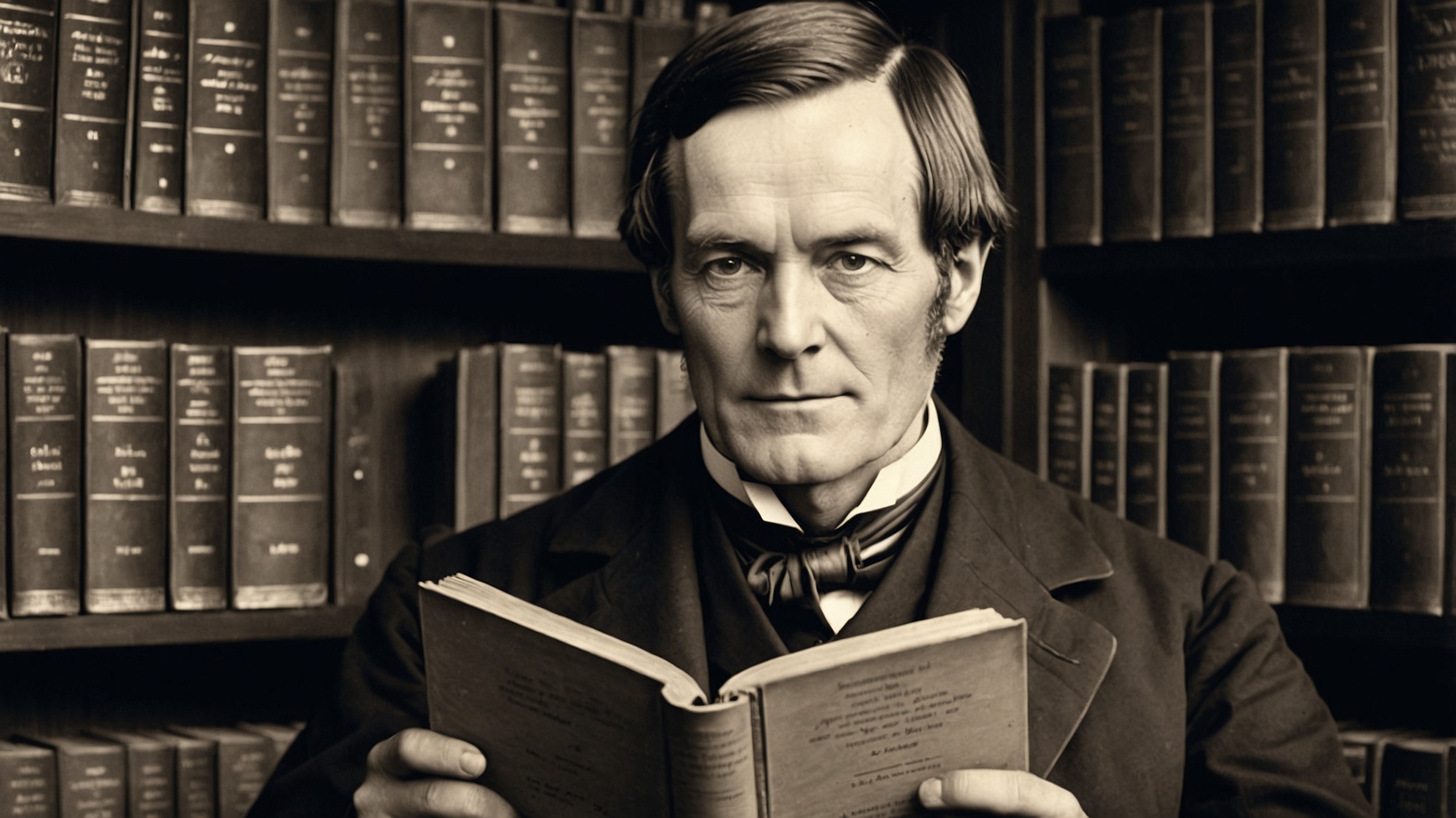 Evolution of Artificial Intelligence - George Boole Holding his Boolean Book